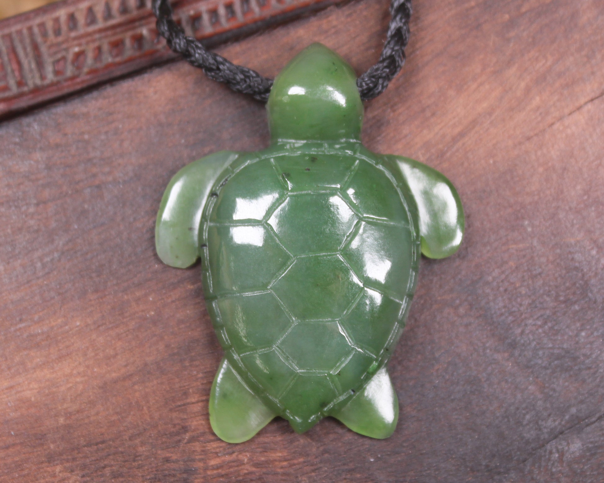 Turtle carved from Hapopo Pounamu - NZ Greenstone