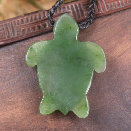 Turtle carved from Hapopo Pounamu - NZ Greenstone
