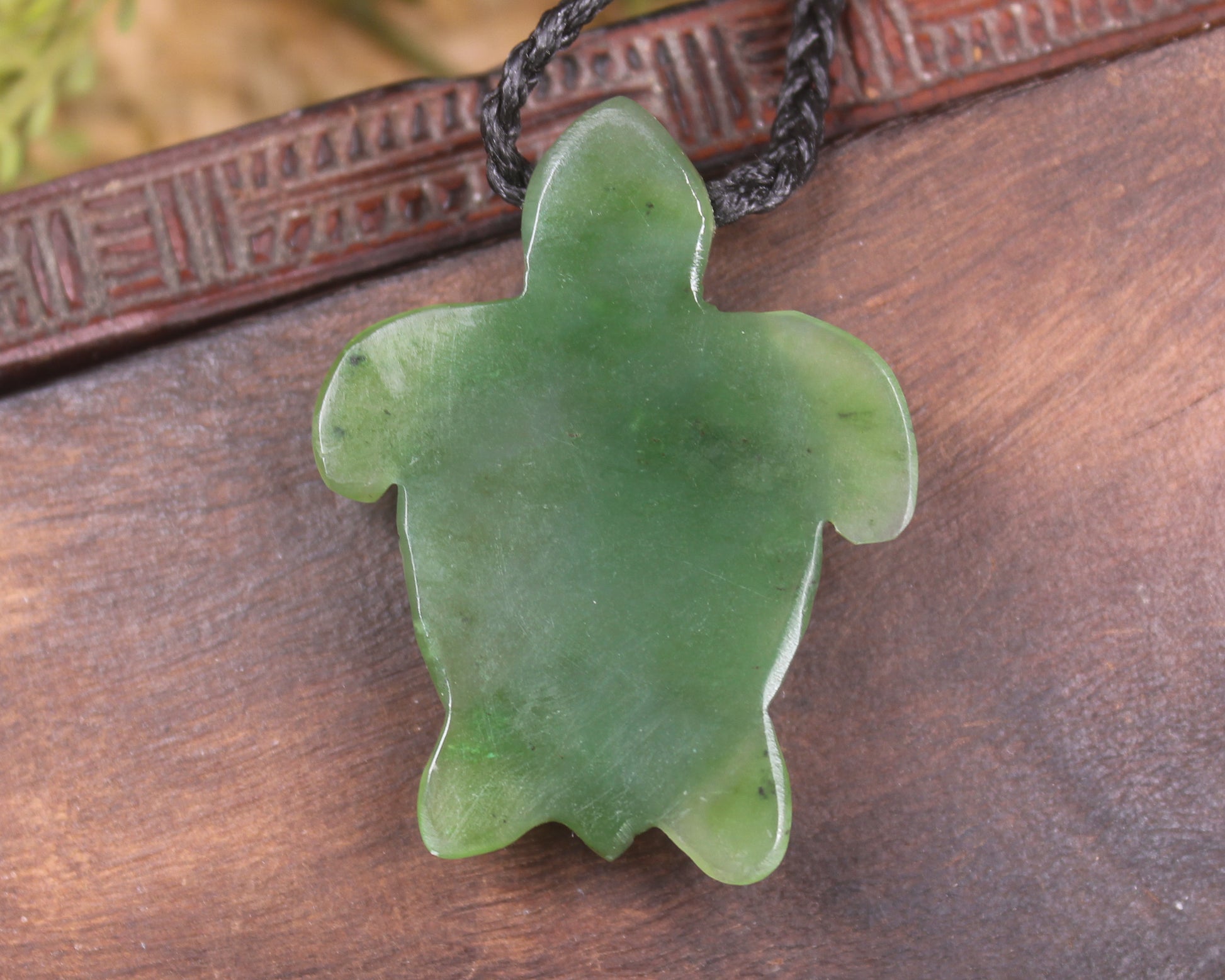 Turtle carved from Hapopo Pounamu - NZ Greenstone