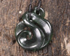 Koru Twist or Pikorua carved from Kawakawa Pounamu - NZ Greenstone