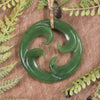 Koru carved from Hapopo Pounamu - NZ Greenstone