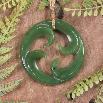 Koru carved from Hapopo Pounamu - NZ Greenstone