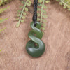 Twist or Pikorua carved from Hapopo Pounamu - NZ Greenstone