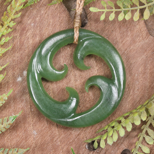 Koru carved from Hapopo Pounamu - NZ Greenstone