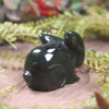Kawakawa Pounamu Rabbit Sculpture