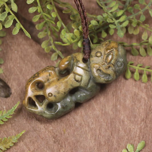 Rimu Pounamu Hei Tiki - NZ Greenstone