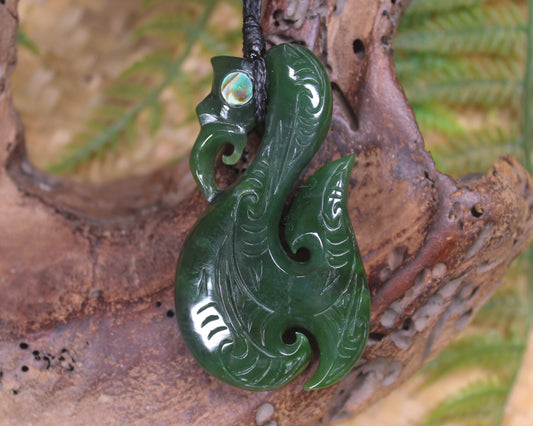 Manaia carved from Kawakawa Pounamu - NZ Greenstone