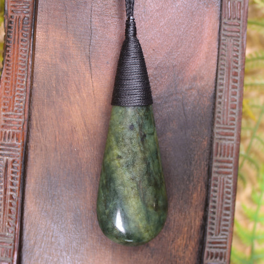 Flower Jade Pounamu Roimata Pendant - NZ Greenstone
