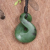 Twist or Pikorua carved from Hapopo Pounamu - NZ Greenstone