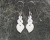 Twist Earrings carved from beef bone