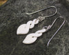 Twist Earrings carved from beef bone
