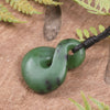 Twist or Pikorua carved from Hapopo Pounamu - NZ Greenstone