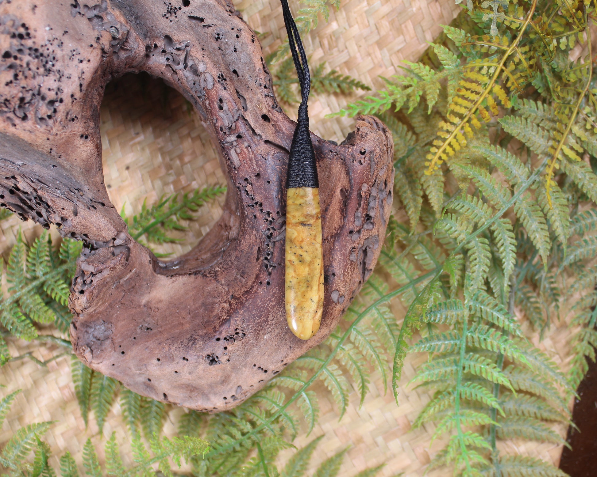 Roimata Teardrop carved from Rimu Pounamu - NZ Greenstone