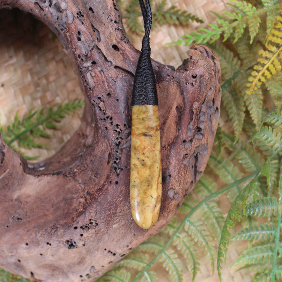 Roimata Teardrop carved from Rimu Pounamu - NZ Greenstone