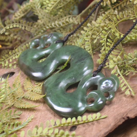 Hapopo Pounamu Pekapeka Pendant -  NZ Greenstone