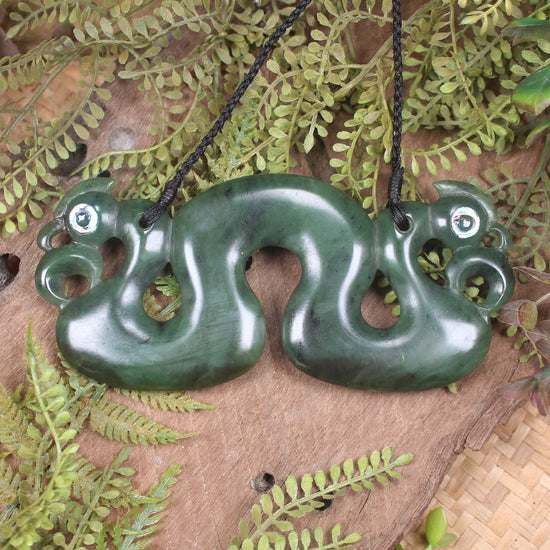 Hapopo Pounamu Pekapeka Pendant -  NZ Greenstone