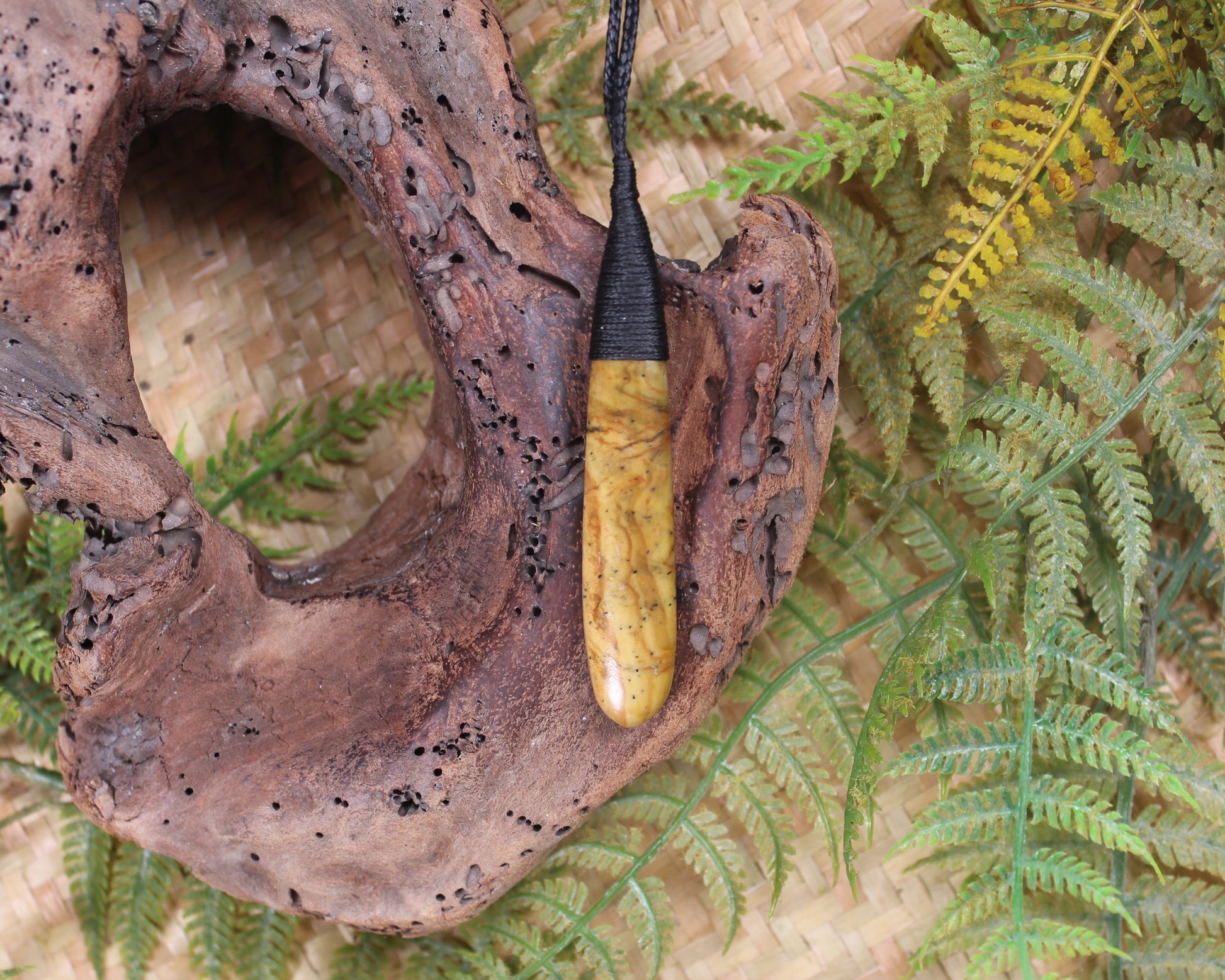 Roimata Teardrop carved from Rimu Pounamu - NZ Greenstone
