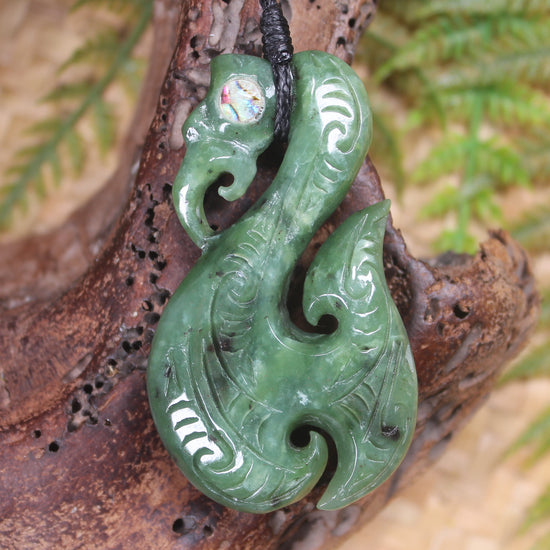 Manaia carved from Hapopo Pounamu - NZ Greenstone