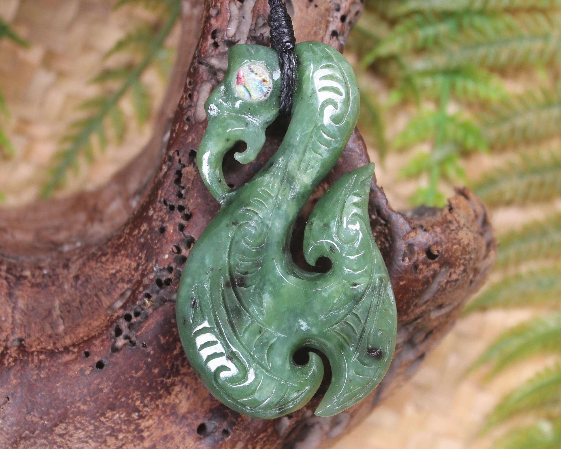 Manaia carved from Hapopo Pounamu - NZ Greenstone