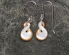 Twist Earrings carved from mother of pearl