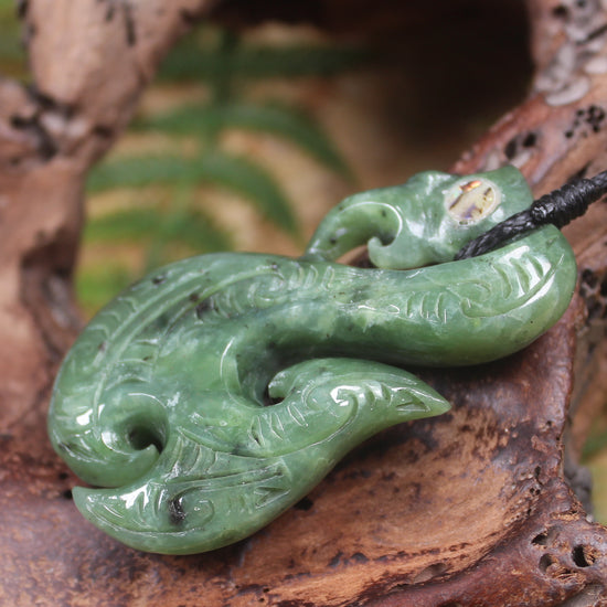 Manaia carved from Hapopo Pounamu - NZ Greenstone