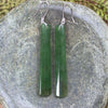 Roimata or Teardrop earrings carved from Kawakawa Pounamu - NZ Greenstone