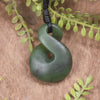 Twist or Pikorua carved from Hapopo Pounamu - NZ Greenstone
