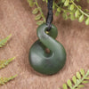 NZ Greenstone Small Twist Pendant (BM762) Hapopo Pounamu
