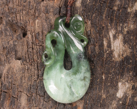 Manaia carved from Rimu Pounamu - NZ Greenstone