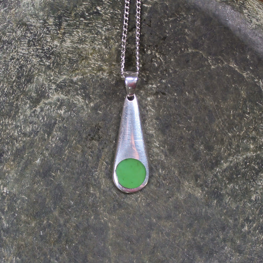 Sterling silver hapopo pounamu pendant