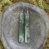 Roimata or Teardrop earrings carved from Kawakawa Pounamu - NZ Greenstone