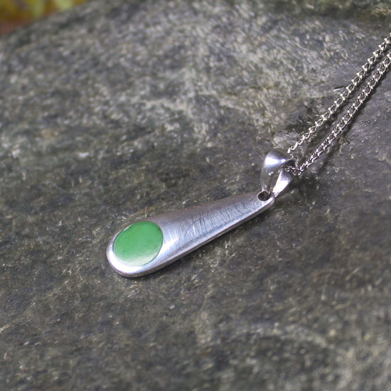 Sterling silver hapopo pounamu pendant