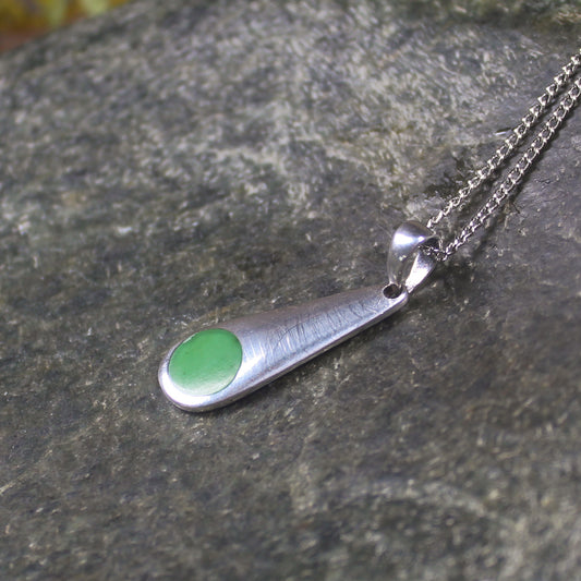 Sterling silver hapopo pounamu pendant