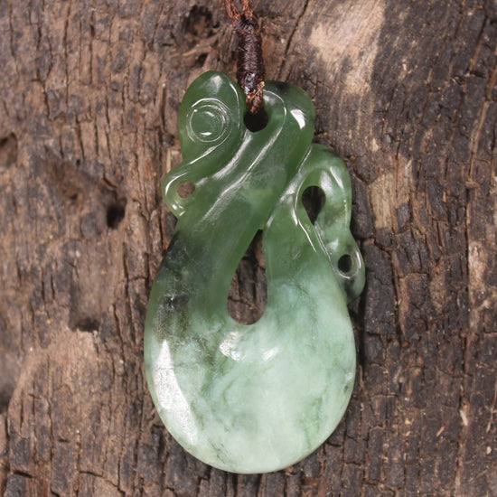 Manaia carved from Rimu Pounamu - NZ Greenstone