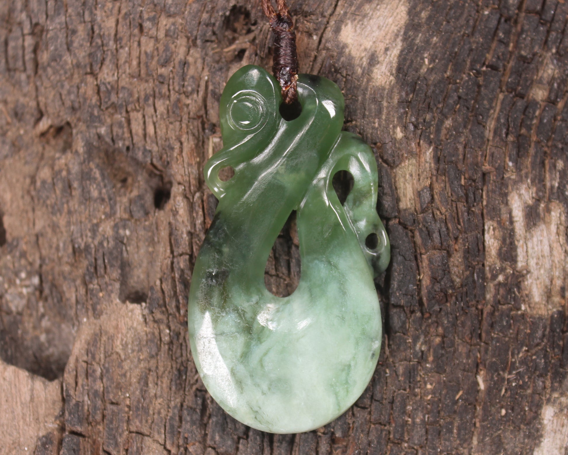 Manaia carved from Rimu Pounamu - NZ Greenstone