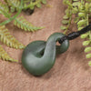 Twist or Pikorua carved from Hapopo Pounamu - NZ Greenstone