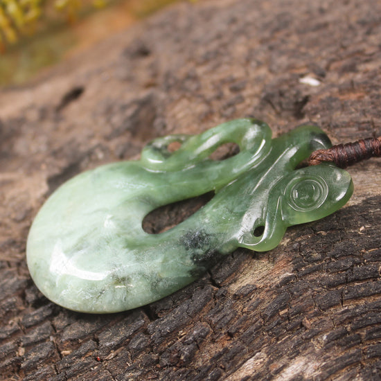 Manaia carved from Rimu Pounamu - NZ Greenstone
