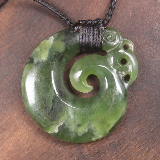 Koropepe carved from Rimu Pounamu - NZ Greenstone