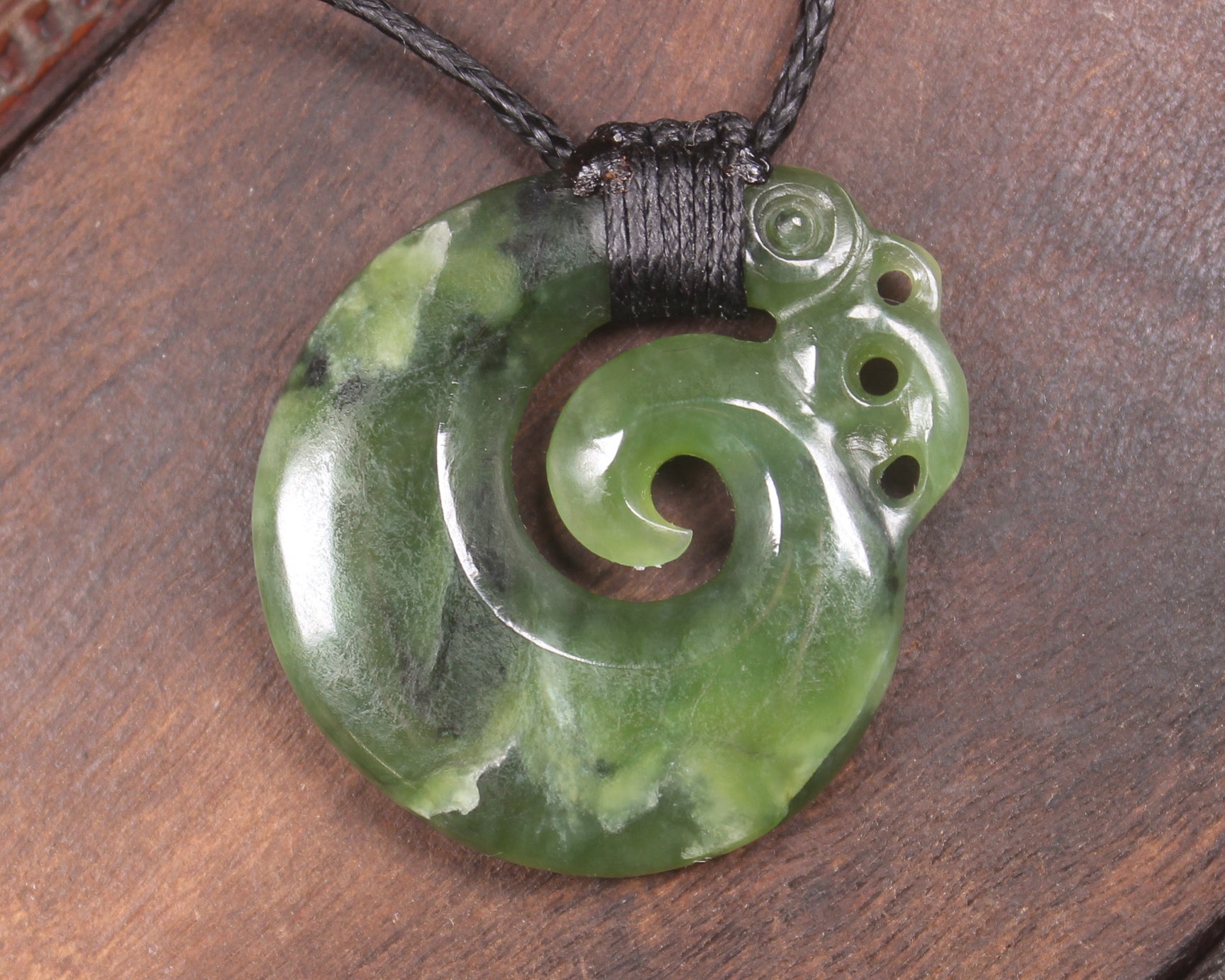 Koropepe carved from Rimu Pounamu - NZ Greenstone