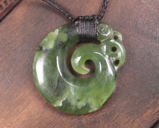 Koropepe carved from Rimu Pounamu - NZ Greenstone