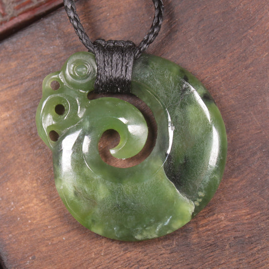 Koropepe carved from Rimu Pounamu - NZ Greenstone