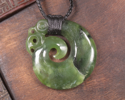 Koropepe carved from Rimu Pounamu - NZ Greenstone