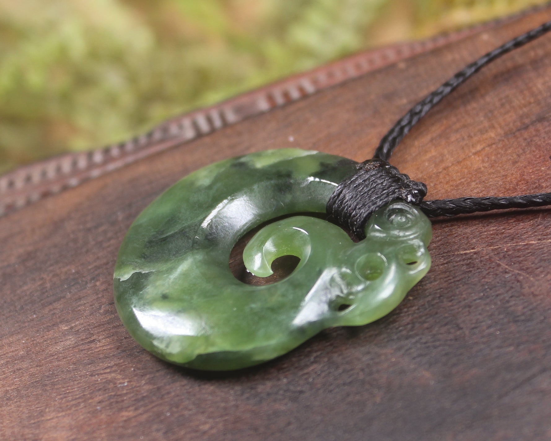 Koropepe carved from Rimu Pounamu - NZ Greenstone