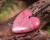 Heart carved from Rhodonite 