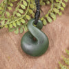 Twist or Pikorua carved from Hapopo Pounamu - NZ Greenstone