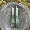 Roimata or Teardrop earrings carved from Kawakawa Pounamu - NZ Greenstone