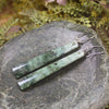 Roimata or Teardrop earrings carved from Kawakawa Pounamu - NZ Greenstone