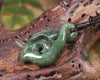 Koru Twist carved from Hapopo  Pounamu - NZ Greenstone