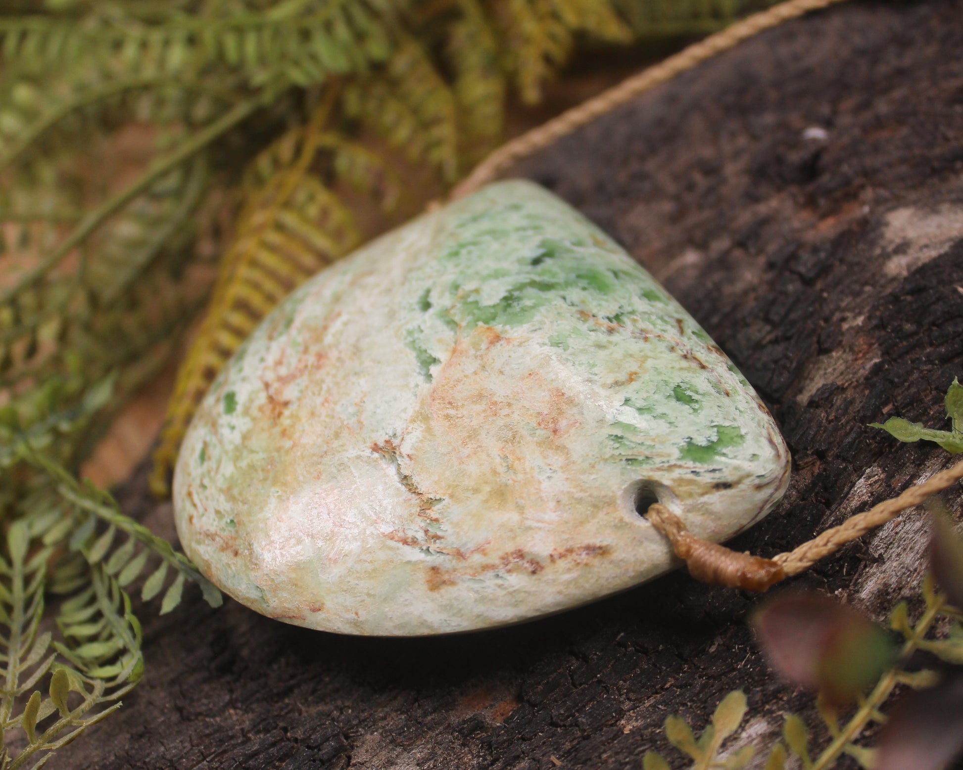 Breastplate or Shield carved from Flower Jade Pounamu - NZ Greenstone