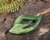 Twist Pendant carved from Kawakawa Pounamu - NZ Greenstone